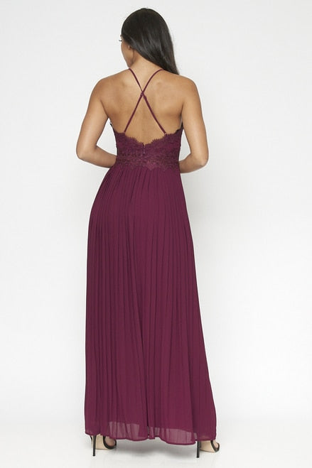 BURGUNDY MAXI DRESS